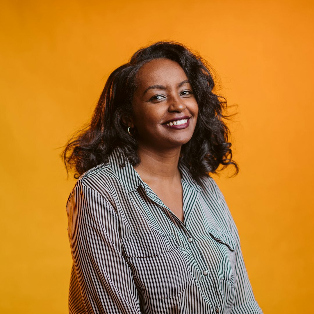 Studio portrait of a professional woman editor
