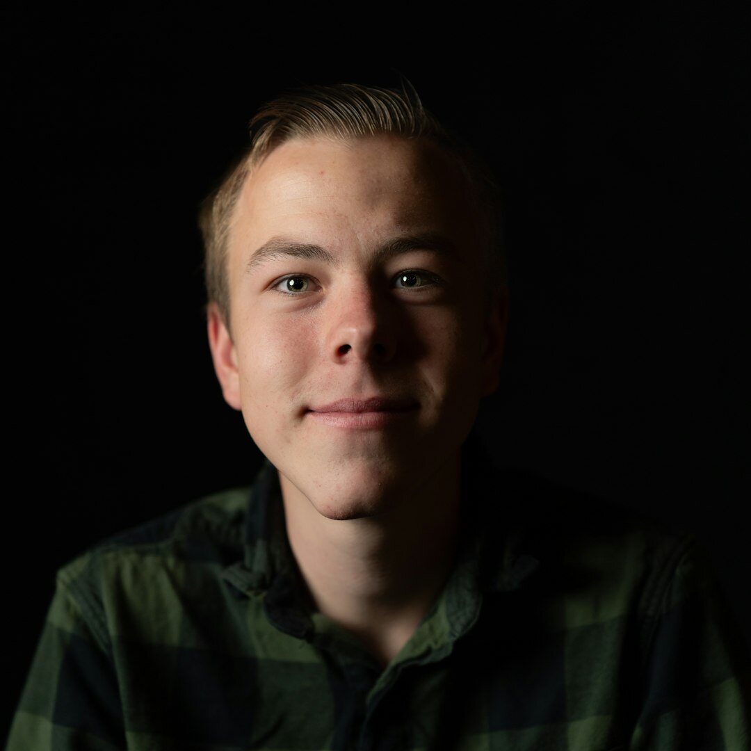 Studio portrait of a male entertainment writer