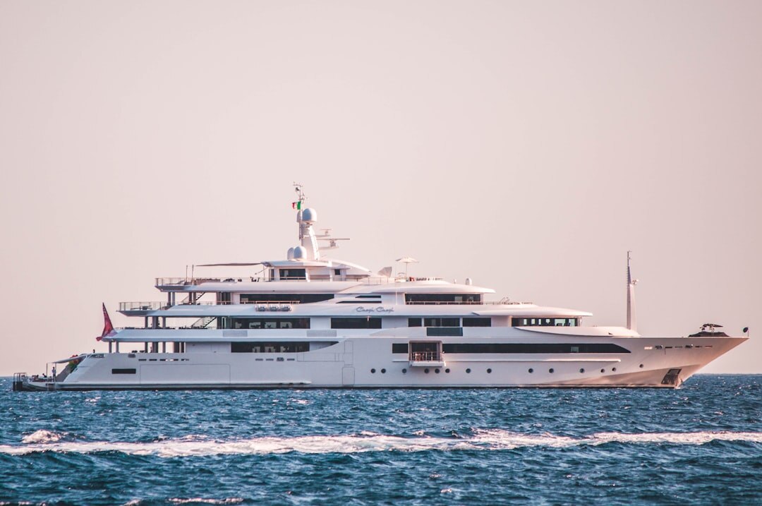 superyacht on ocean